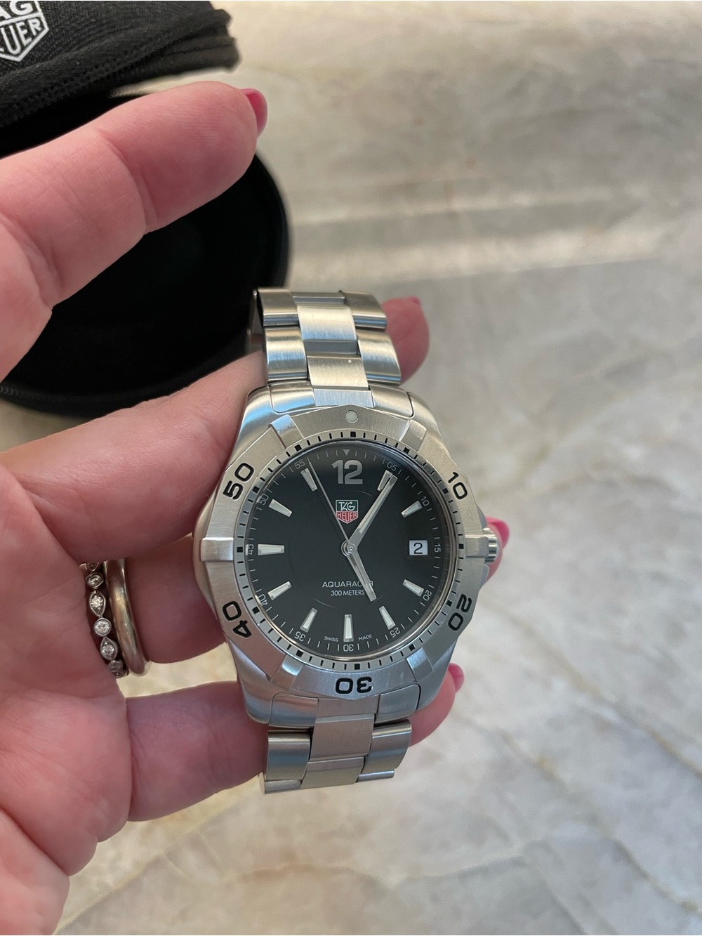 Tag Heuer Aquaracer Black Dial Quartz Watch WAF1110.BA0800 - Picture 5 of 11